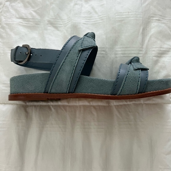Alexandre Birman Light Blue Suede Sandals - Picture 2 of 5
